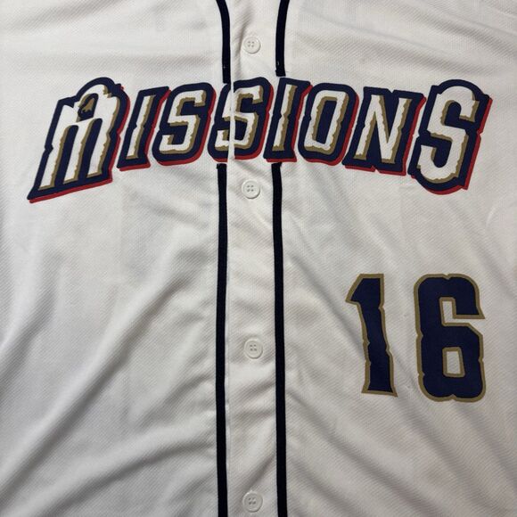 MILB San Antonio Missions Baseball Jersey Men’s M White SGA Sweet 16 Minors - Picture 3 of 7